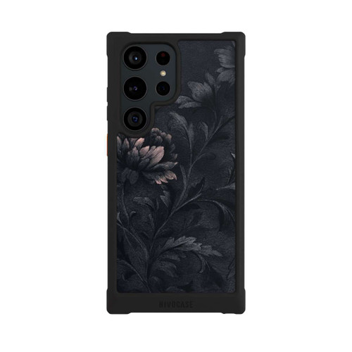 Samsung Galaxy S23 Ultra NIVOmax Dunkles Blumenmuster Vintage
