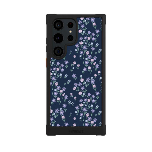 Samsung Galaxy S23 Ultra NIVOmax Dark Blue Floral Theme