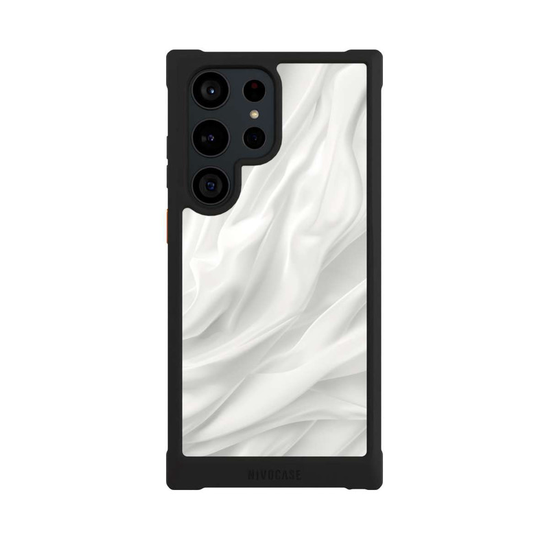 Galaxy S23 Ultra NIVOmax White Satin Smooth Texture With AI