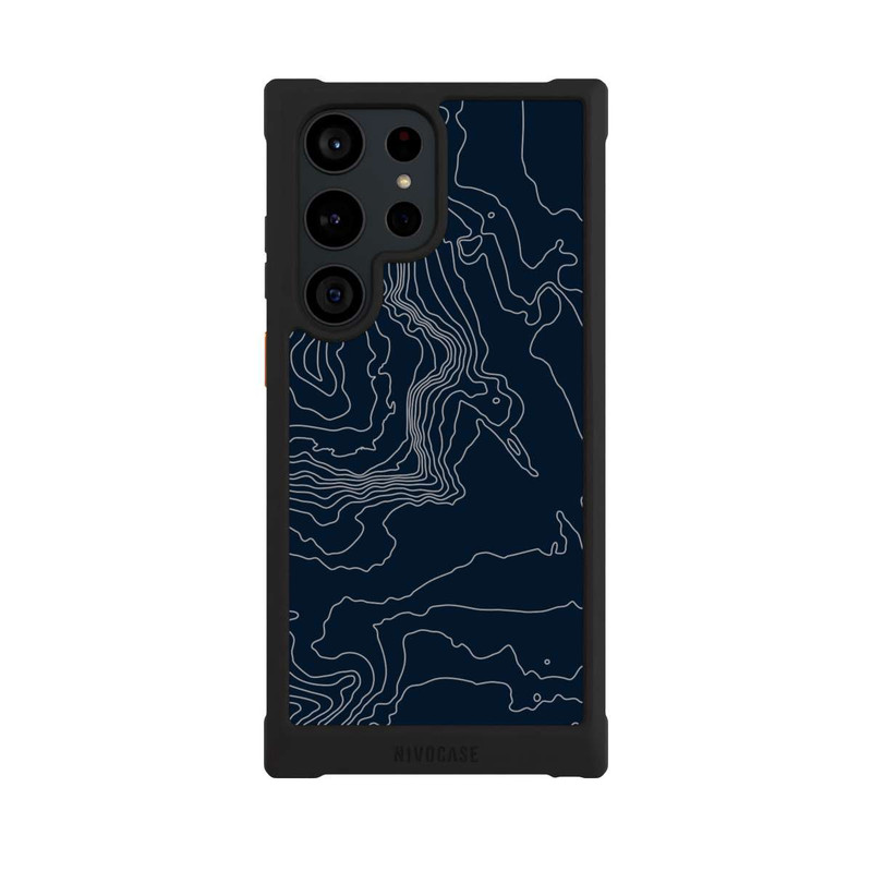 Galaxy S23 Ultra NIVOmax Berg Höhenlinien Dunkel
