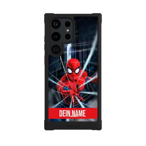 Samsung Galaxy S23 Ultra NIVOmax Spiderman Webs in Action Personalisierbar