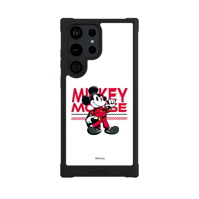 Galaxy S23 Ultra NIVOmax Micky Maus Rennfahrer Weiß