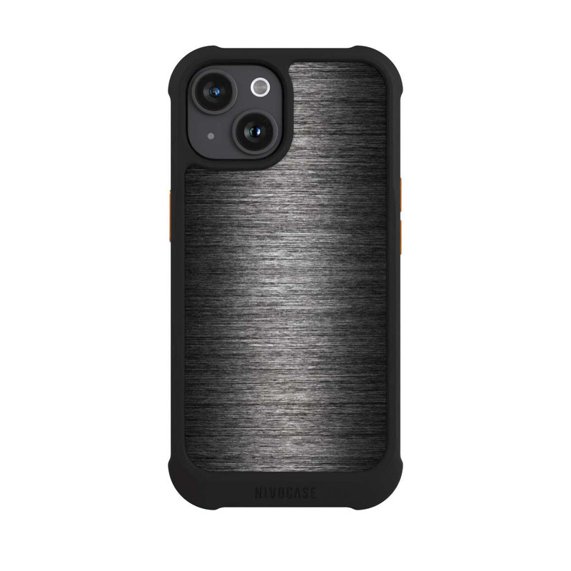 iPhone 15 NIVOmax Metal Look - Anthrazit