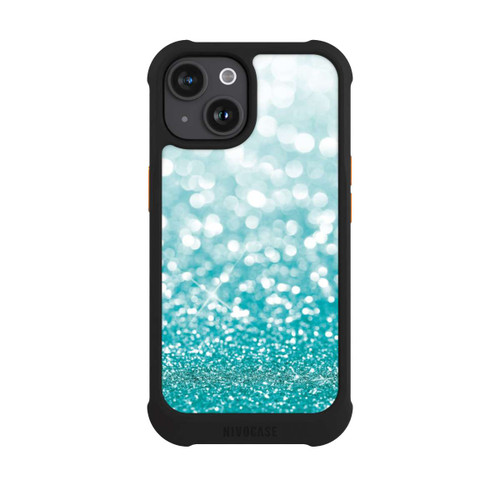 Apple iPhone 15 NIVOmax Pluie de Paillettes Pétroles Look