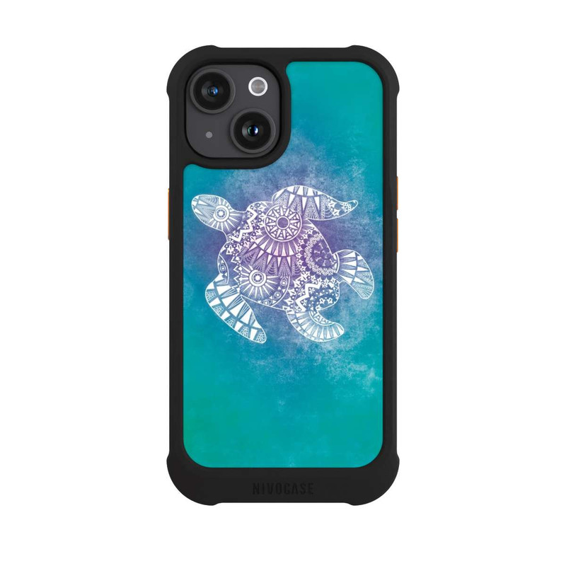 iPhone 15 NIVOmax Mandala Schildkröte
