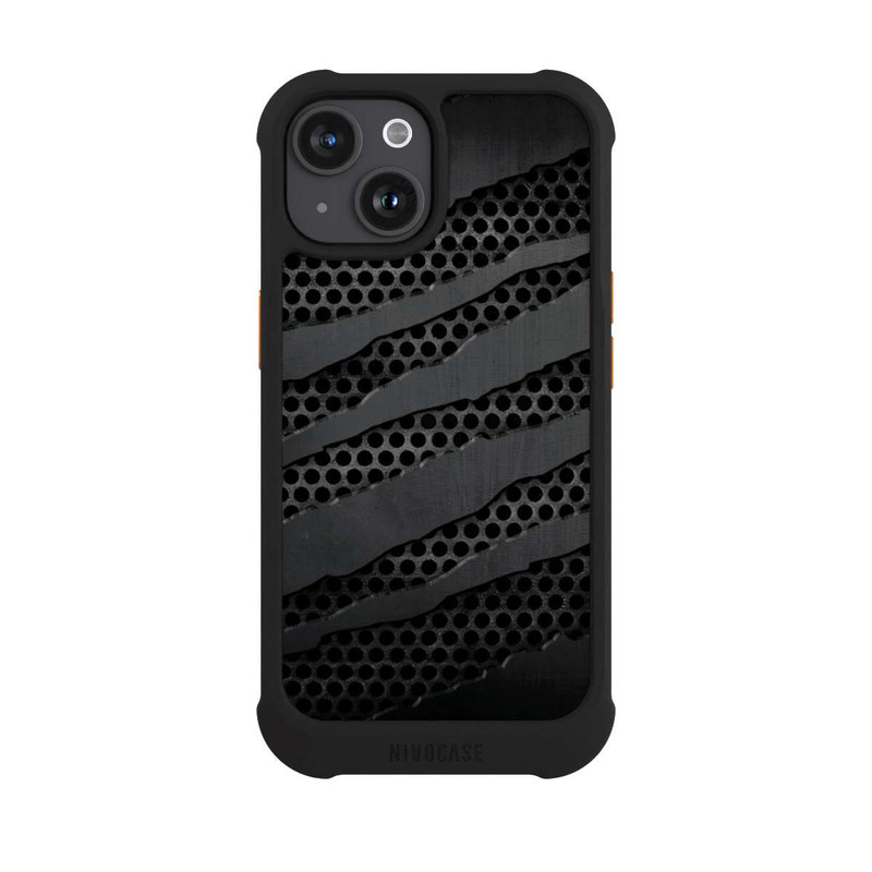 iPhone 15 NIVOmax Grey Metal Scratches