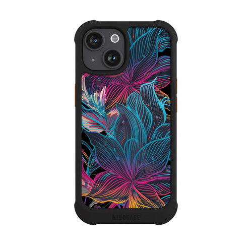 Apple iPhone 15 NIVOmax Le pouvoir des fleurs néon