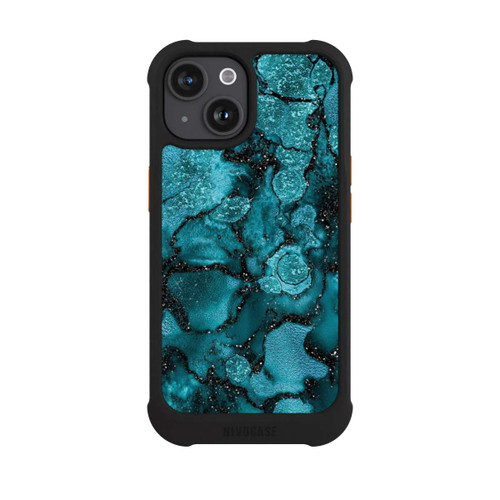 Apple iPhone 15 NIVOmax Paillettes Bleues