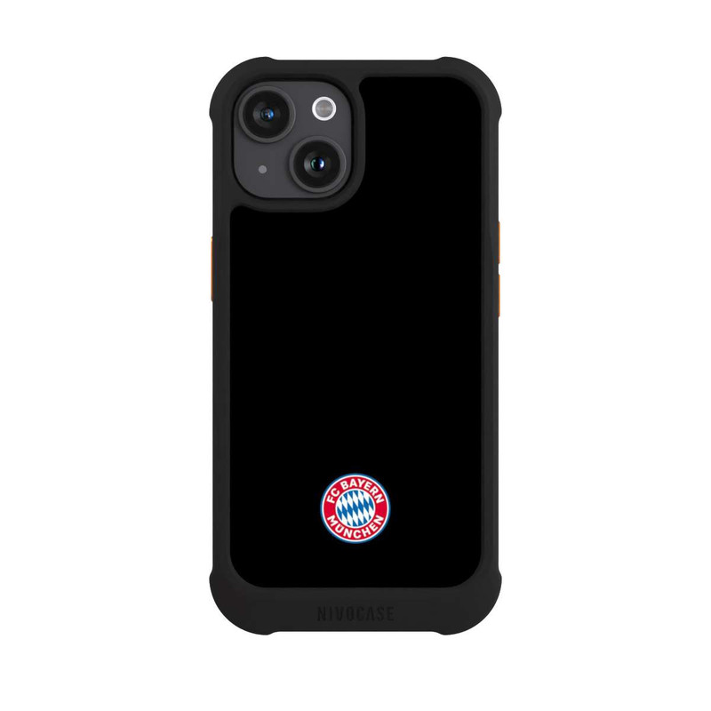 iPhone 15 NIVOmax Classic FCB Logo - colorful on black