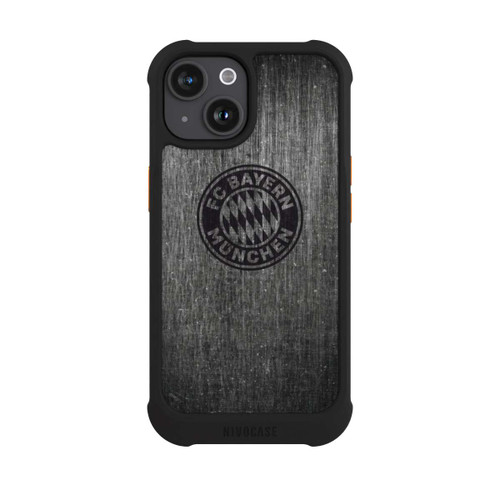 Apple iPhone 15 NIVOmax Metalllook FCB Logo einfarbig
