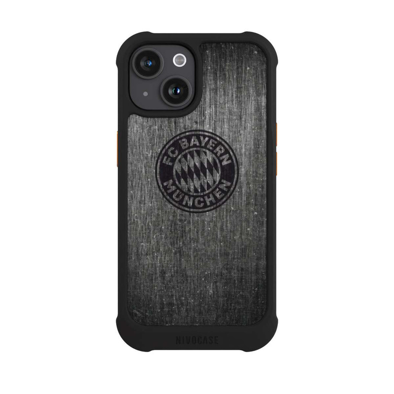 iPhone 15 NIVOmax Look métallique FCB uni
