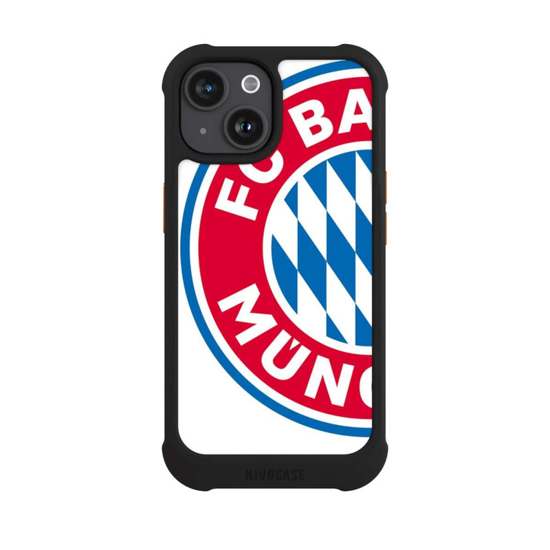 iPhone 15 NIVOmax Großes FCB Logo Weiß