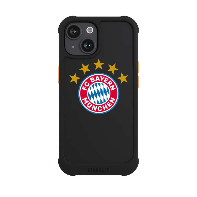 iPhone 15 NIVOmax FCB Logo mit Sterne - ohne Hintergrund