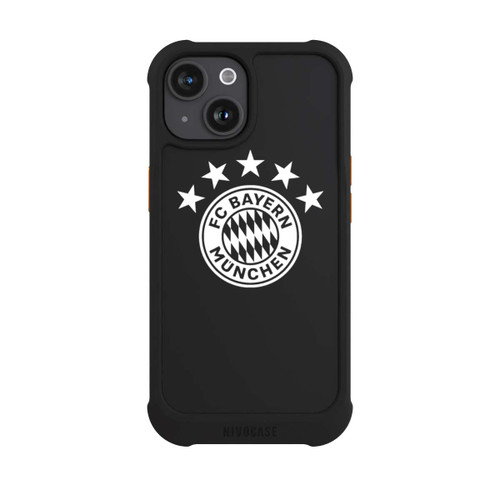 Apple iPhone 15 NIVOmax FCB Logo einfarbig mit Sternen - ohne Hintergrund