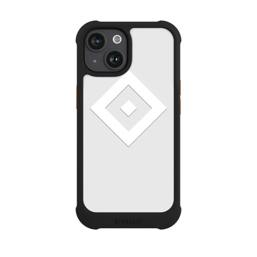 Apple iPhone 15 NIVOmax Rauten Logo auf HSV Grau
