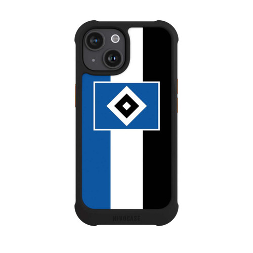 Apple iPhone 15 NIVOmax HSV Streifen - Blau-Weiß-Schwarz