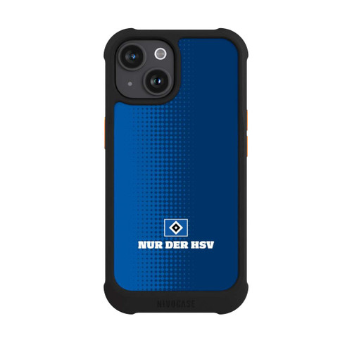 Apple iPhone 15 NIVOmax Nur der HSV - Rautenraster Blau