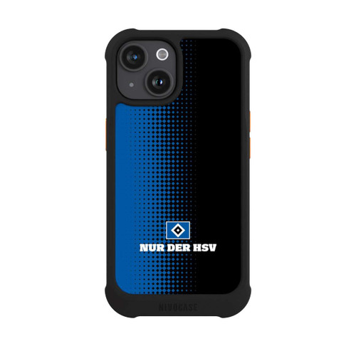 Apple iPhone 15 NIVOmax Nur der HSV - Rautenraster Schwarz