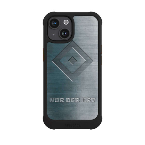 Apple iPhone 15 NIVOmax Nur der HSV Metalllook