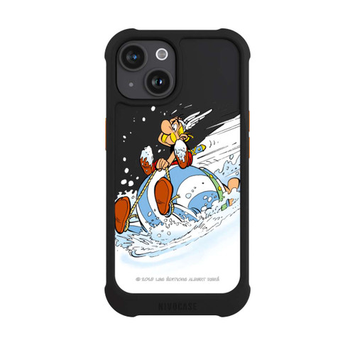 Apple iPhone 15 NIVOmax Astérix &amp; Obélix Luge Transparent
