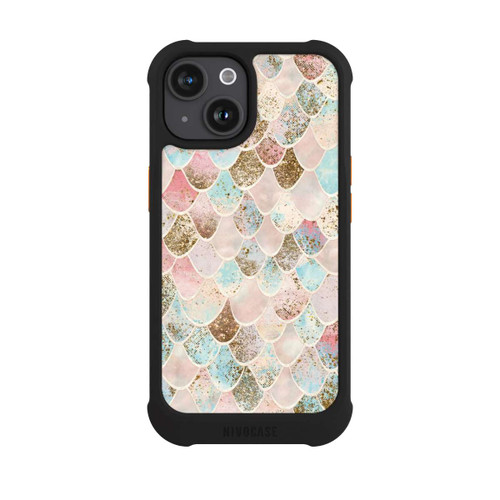 Apple iPhone 15 NIVOmax Glitzer Look Meerjungfrau Muster