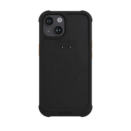 Apple iPhone 15 NIVOmax Mandala de hibou sans fond
