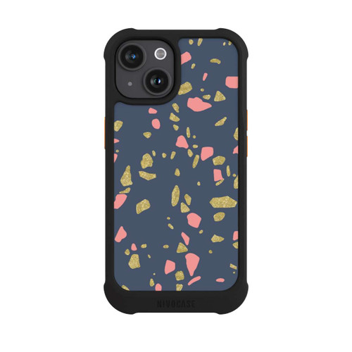 Apple iPhone 15 NIVOmax Terazzo Gold-Optik