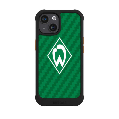 Apple iPhone 15 NIVOmax Carbonlook - Werder Bremen