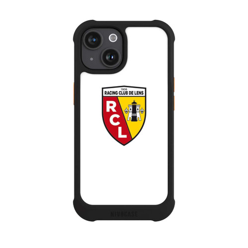 Apple iPhone 15 NIVOmax RC Lens Logo / Blanc