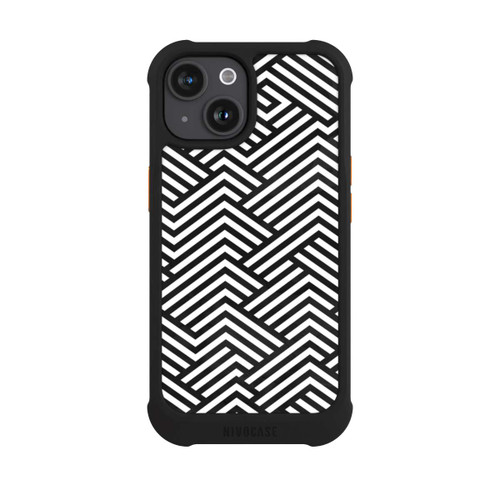 Apple iPhone 15 NIVOmax Schwarz und Weiß ZigZag