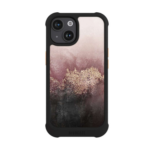 Apple iPhone 15 NIVOmax Rosa Himmelsstaub Golddruck