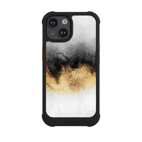 Apple iPhone 15 NIVOmax Grauer Himmelstaub Golddruck