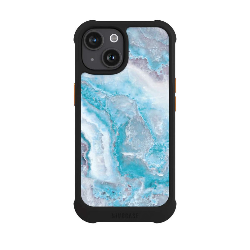 iPhone 15 NIVOmax Pierre précieuse bleu clair