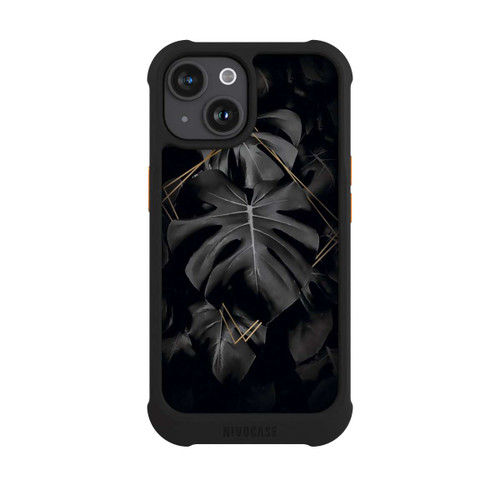 Apple iPhone 15 NIVOmax Feuilles noires