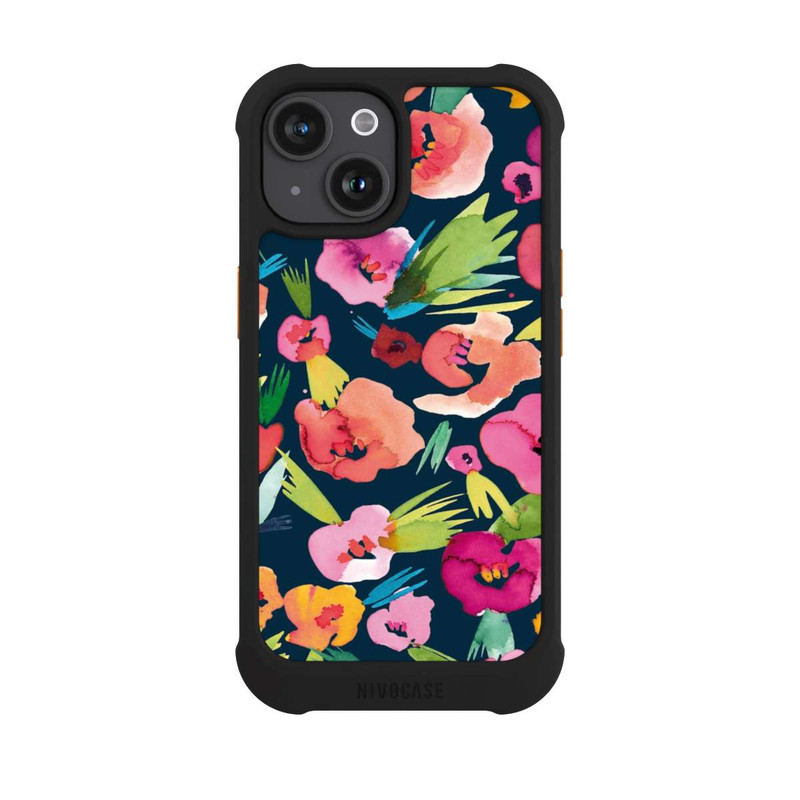 iPhone 15 NIVOmax Watercolor Tropical Flowers
