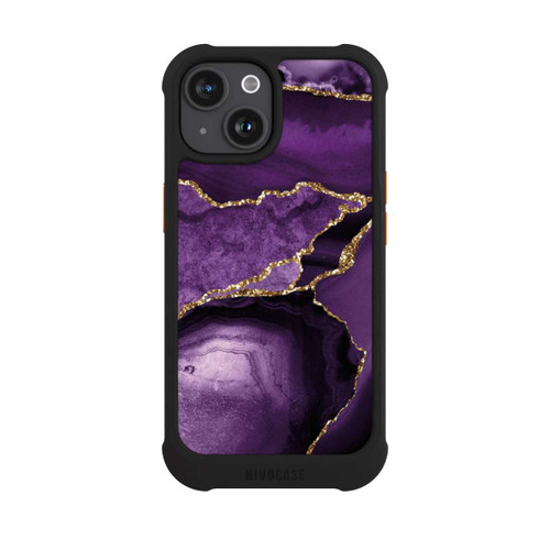 Apple iPhone 15 NIVOmax Lila Marmor Landschaft