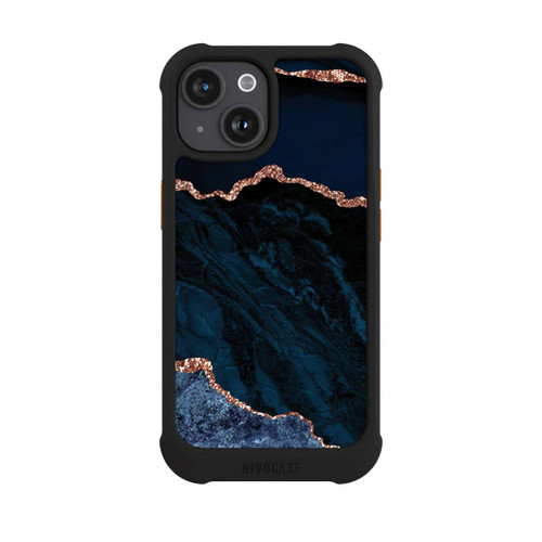 Apple iPhone 15 NIVOmax Nacht Blau Marmor Landschaft