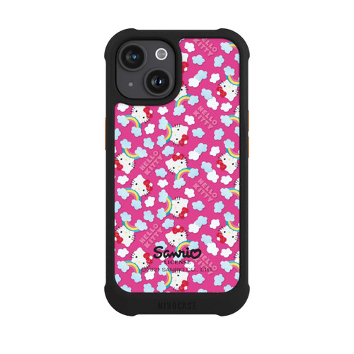 Apple iPhone 15 NIVOmax Hello Kitty Regenbogenmuster