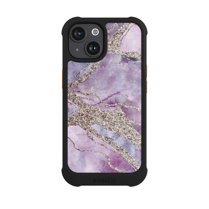 iPhone 15 NIVOmax Edelstein Pastell Lila