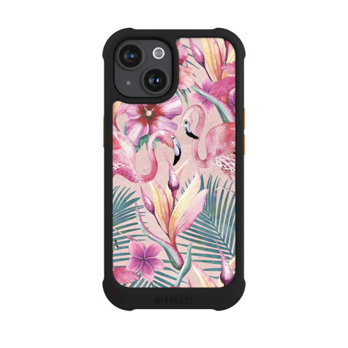 Apple iPhone 15 NIVOmax Rêves de flamants roses