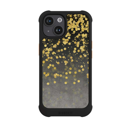 Apple iPhone 15 NIVOmax Pluie glamoureuse dorée