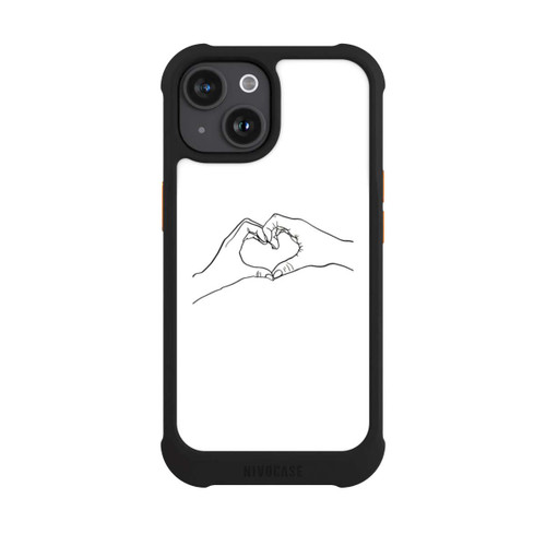 Apple iPhone 15 NIVOmax Line Art mains d'amour
