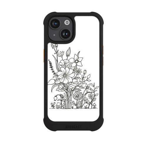 Apple iPhone 15 NIVOmax Flowers Line Art