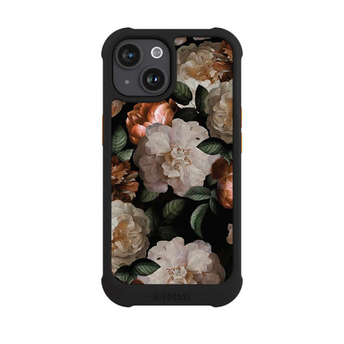 Apple iPhone 15 NIVOmax Tapete mit Kupferrosen