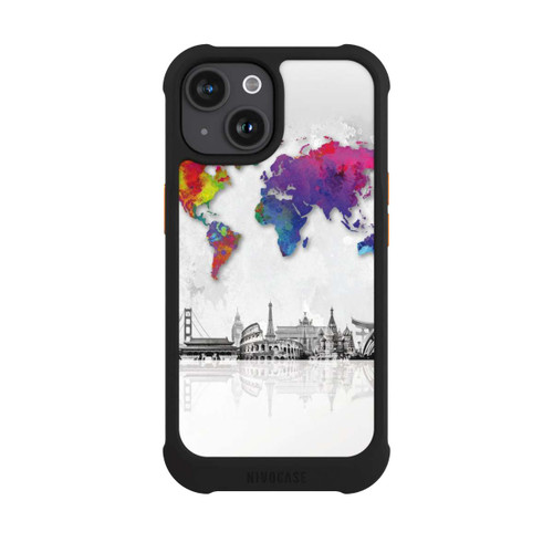 Apple iPhone 15 NIVOmax Worldmap with Skyline