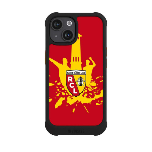 Apple iPhone 15 NIVOmax RC Lens Tour jaune sur rouge