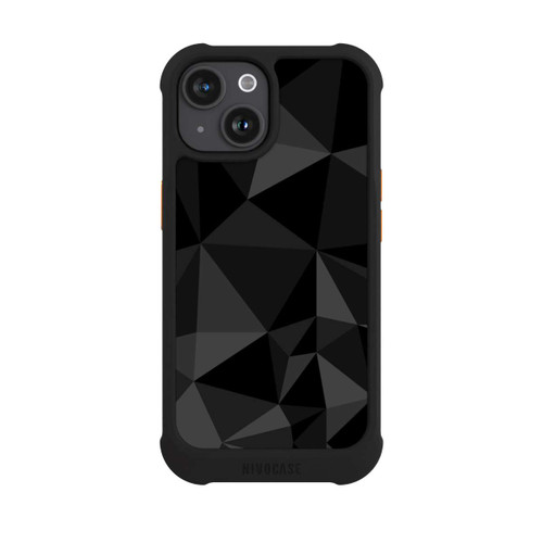 Apple iPhone 15 NIVOmax Polygonmuster schwarz