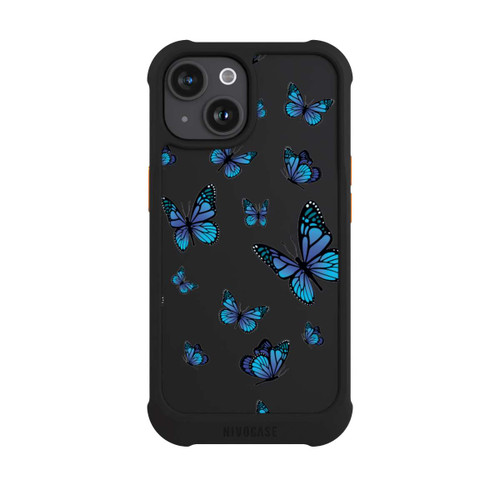 Apple iPhone 15 NIVOmax Schmetterlingmuster Transparent