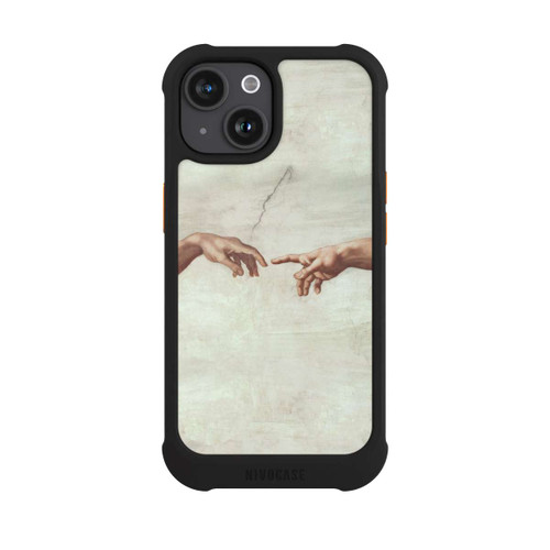 Apple iPhone 15 NIVOmax Die Hände von Gott und Adam von Michelangelo Buonarroti