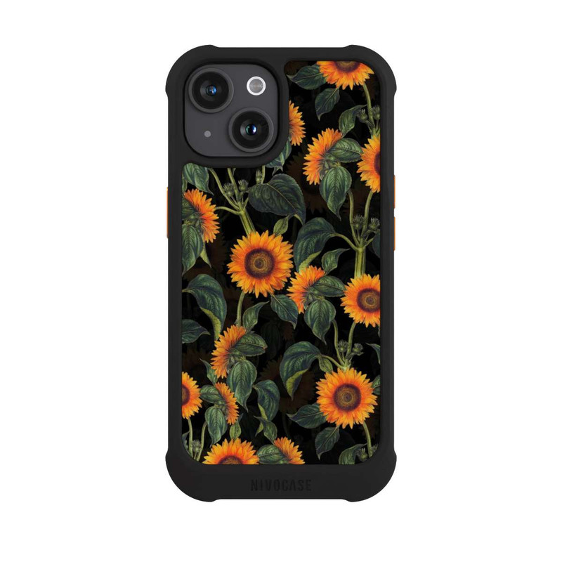 iPhone 15 NIVOmax Sonnenblume schwarz